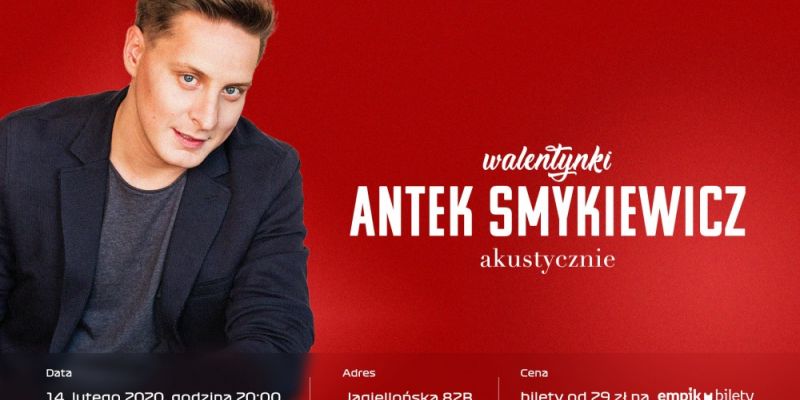 Akustyczny koncert Antka Smykiewicza w Hulakula w Walentynki. To będzie niezapomniany wieczór!