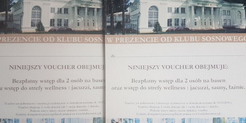 Rozwiązanie konkursu - Wygraj voucher do Klubu Sosnowego uprawniający do wstępu na basen i do strefy wellness!