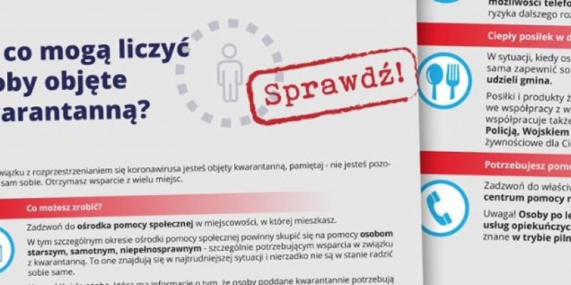 Na co mogą liczyć osoby objęte kwarantanną? Sprawdź!