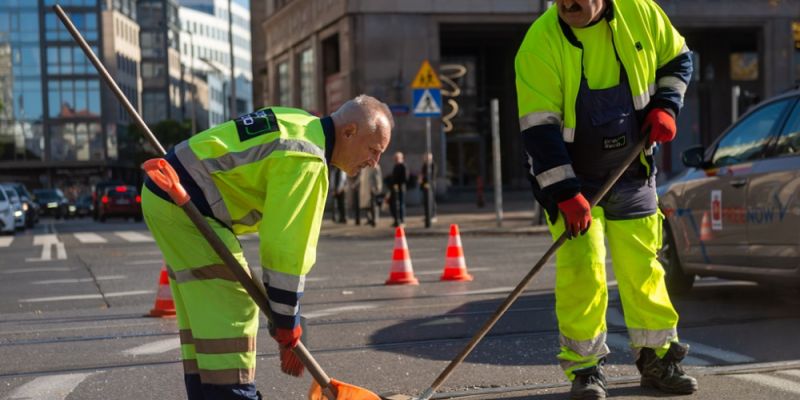 Rozrzucone na jezdni bele siana, czekolada – kto to sprząta?