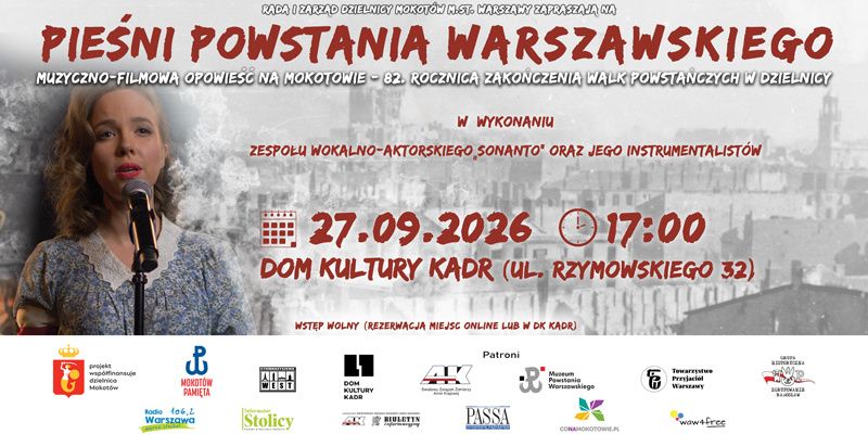 „Pieśni Powstania Warszawskiego – muzyczno-filmowa opowieść na Mokotowie”