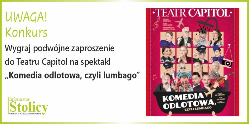 [KONKURS] Spektakl „Odlotowa komedia, czyli Lumbago” wygraj podwójną wejściówkę