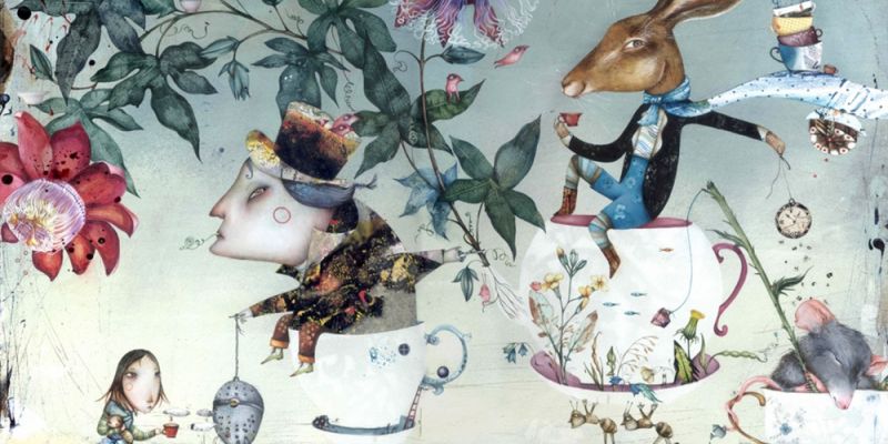 Na herbatkę z Alicją - magiczna wystawa ilustracji w Teatrze Lalka, relacja z wernisażu.