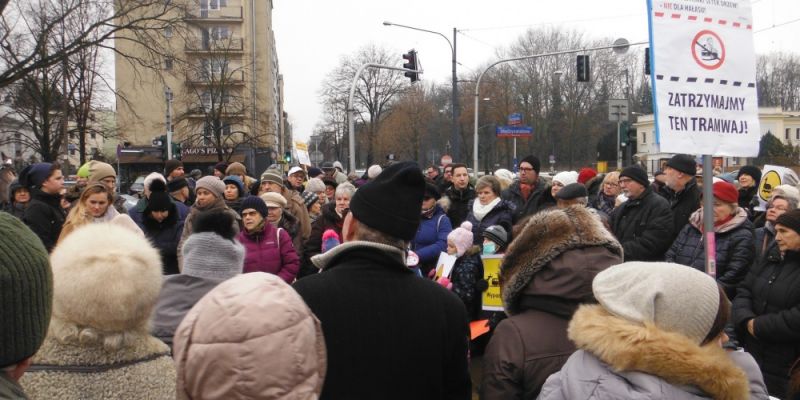 Tramwaj na Gocław z naruszeniem prawa