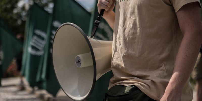 Protest na rondzie Czterdziestolatka