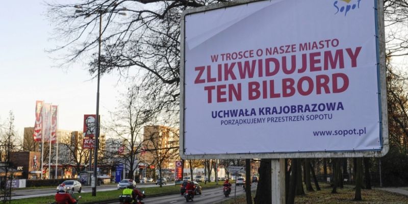 Z Sopotu zniknął ostatni billboard reklamowy, kolejne gminy wprowadzają uchwały krajobrazowe