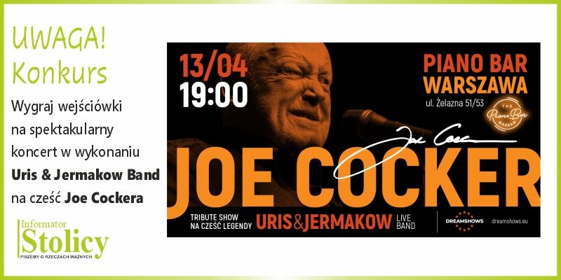 [KONKURS] Muzyka Joe Cockera na żywo w Warszawie- wygraj wejściówki