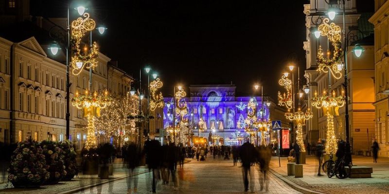 Świąteczna iluminacja w Warszawie