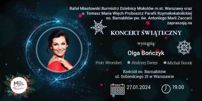 Koncert świąteczny w wykonaniu Olgi Bończyk