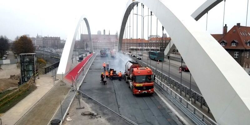 Budowa drogi rowerowej na Wiadukcie Biskupia Górka