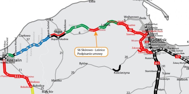 Kolejne 10 kilometrów trasy S6 z Gdyni do Słupska