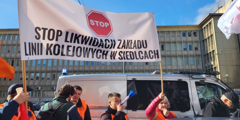 Kolejarze przyjechali do Warszawy
