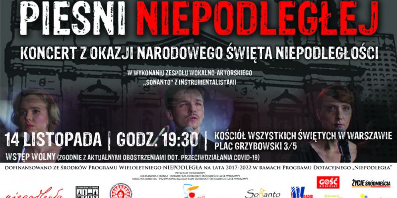 Koncert "Pieśni Niepodległej" w Kościele Wszystkich Świętych na Pl. Grzybowskim