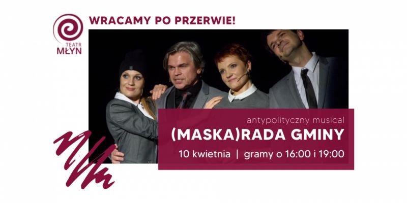 Rozwiązanie konkursu- wygraj bilety do Teatru Młyn na niedzielne przedstawienie!