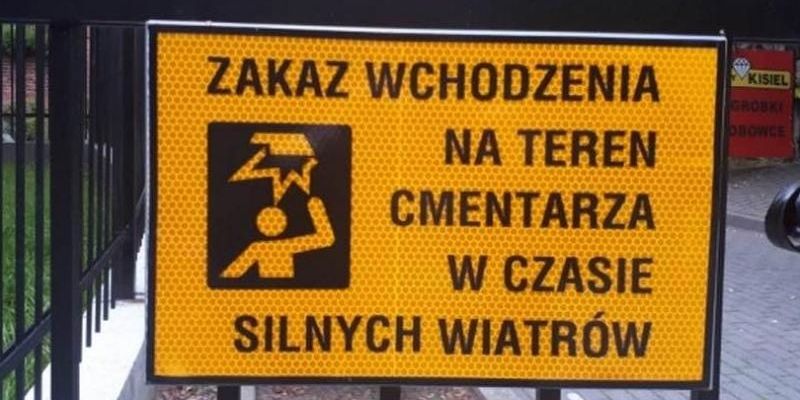 Uwaga na bardzo silny wiatr!