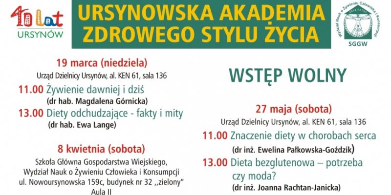 Ursynowska Akademia Zdrowego Stylu Życia – wykład inauguracyjny