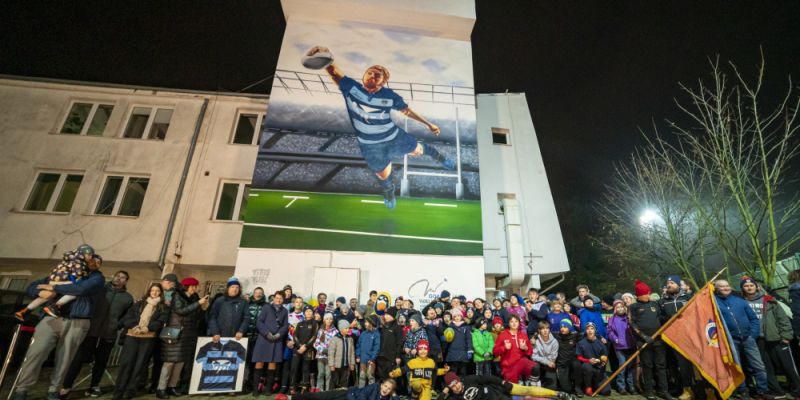 Mural na stadionie Ogniwa Sopot