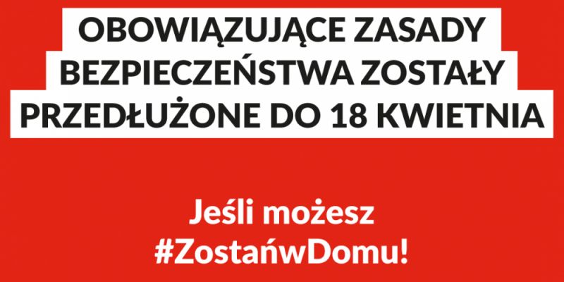 Rządowe obostrzenia przedłużone do 18 kwietnia