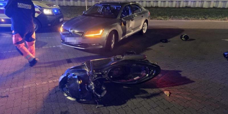 14-latek na skuterze doprowadził do zderzenia i próbował uciec
