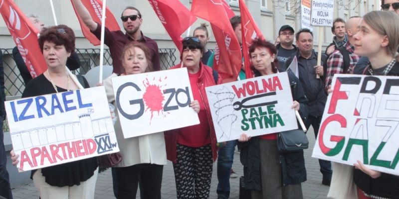 Manifestacja przed ambasadą Izraela