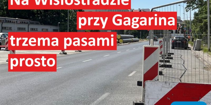 Więcej pasów na Wisłostradzie