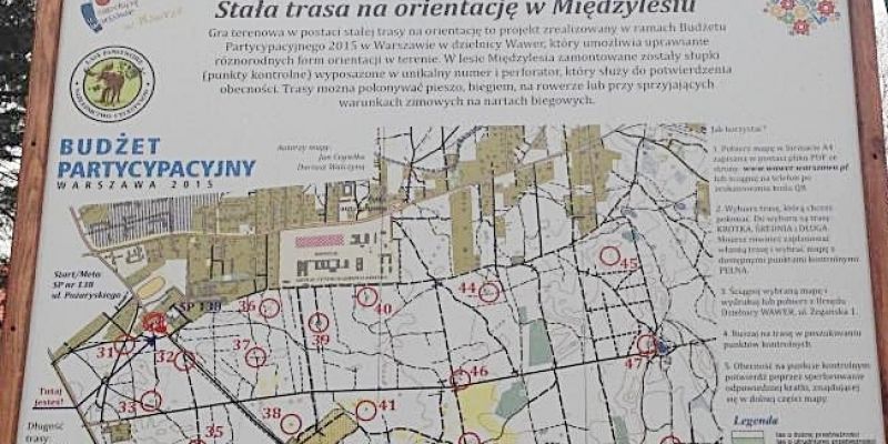 Trasy do jazd i biegów na orientację