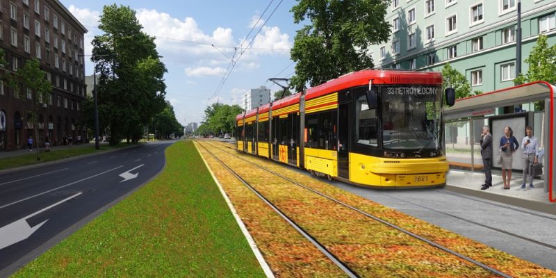 Zielona aleja Jana Pawła II, budowa trzeciego toru