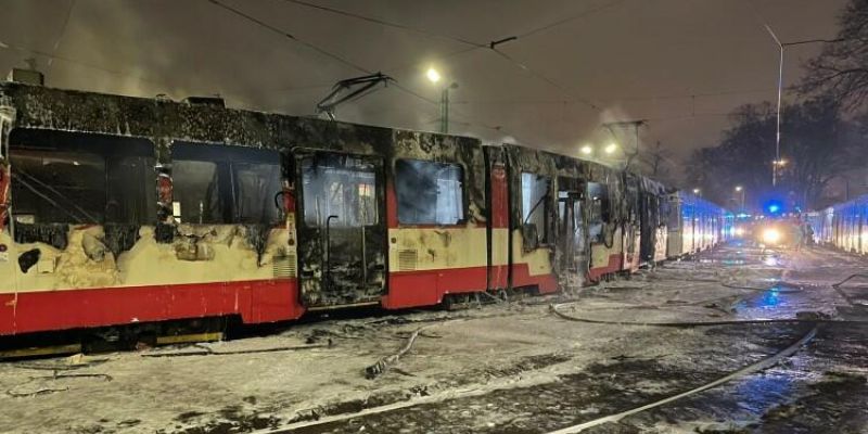 Pożar zajezdni tramwajowej w Nowym Porcie