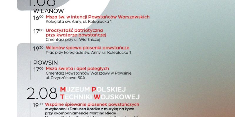Obchody 81. rocznicy wybuchu Powstania Warszawskiego na Wilanowie