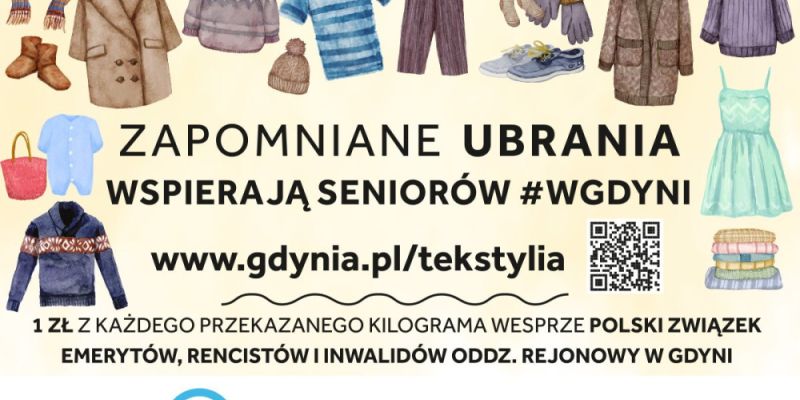 Prosimy pomóż - oddaj niepotrzebne ubrania i wesprzyj gdyńskich seniorów!