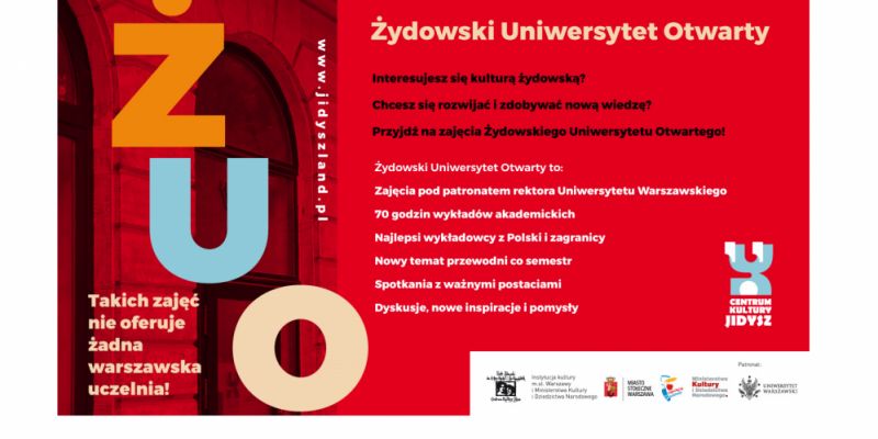 FILOZOFIA ŻYDOWSKA – temat semestru letniego Żydowskiego Uniwersytetu Otwartego.   Trwają zapisy! Start 21 lutego