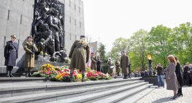 Uczcili pamięć bohaterów powstania w getcie warszawskim